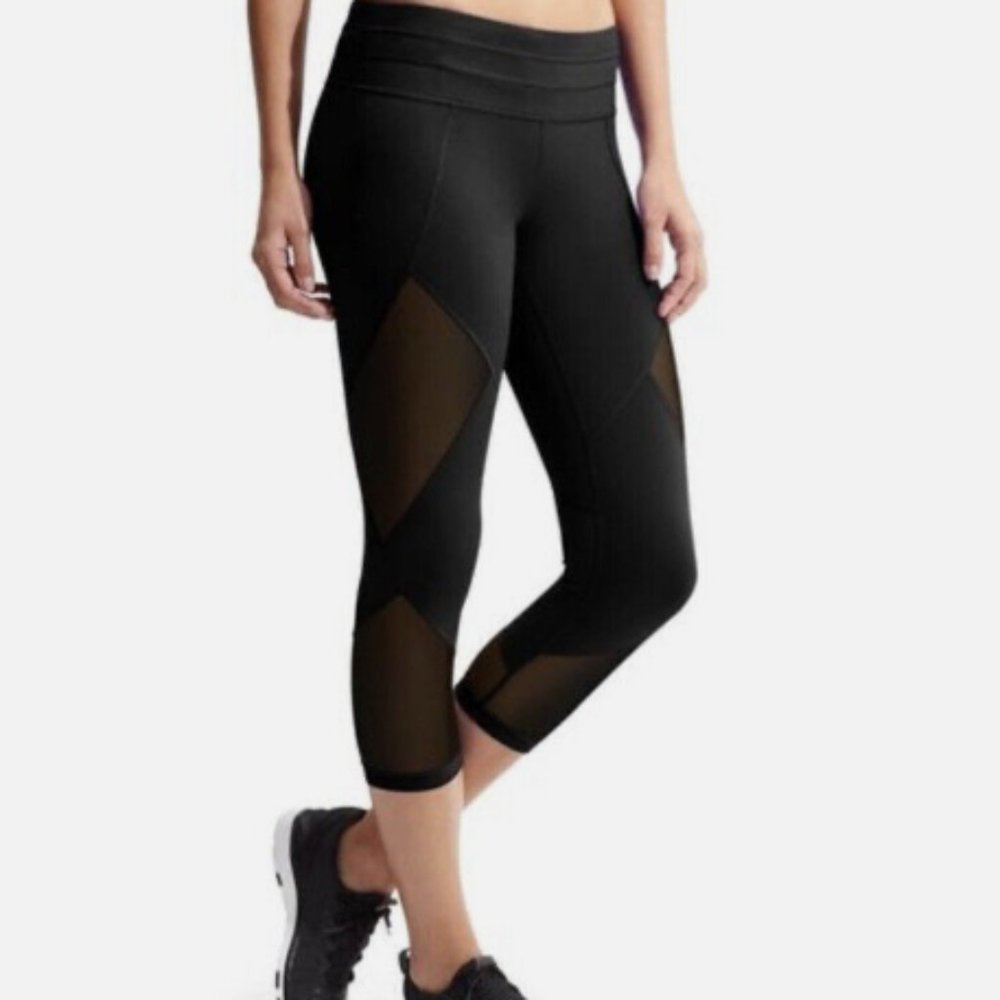 ATHLETA Angle Mesh Sonar Capri Legging Women’s